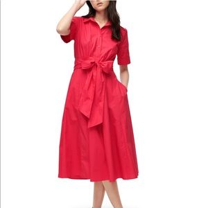 JCREW- NEW- size 2 - cotton tie waist shirtdress